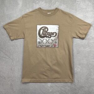 Vintage Chicago Shirt Mens Medium Beige XXX US Tour 2006 Band Tee Alstyle